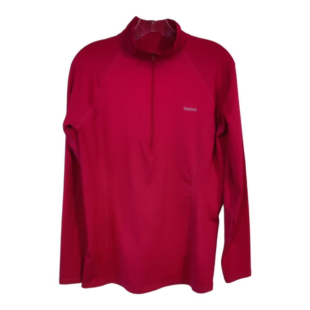 Reebok 1/4 Zip Pullover women's Size X Large hot pink running athletic wear XL